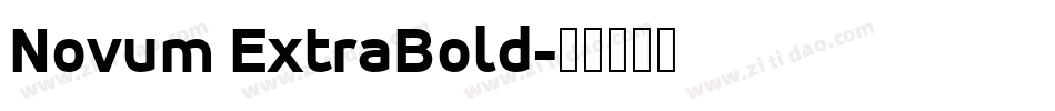 Novum ExtraBold字体转换